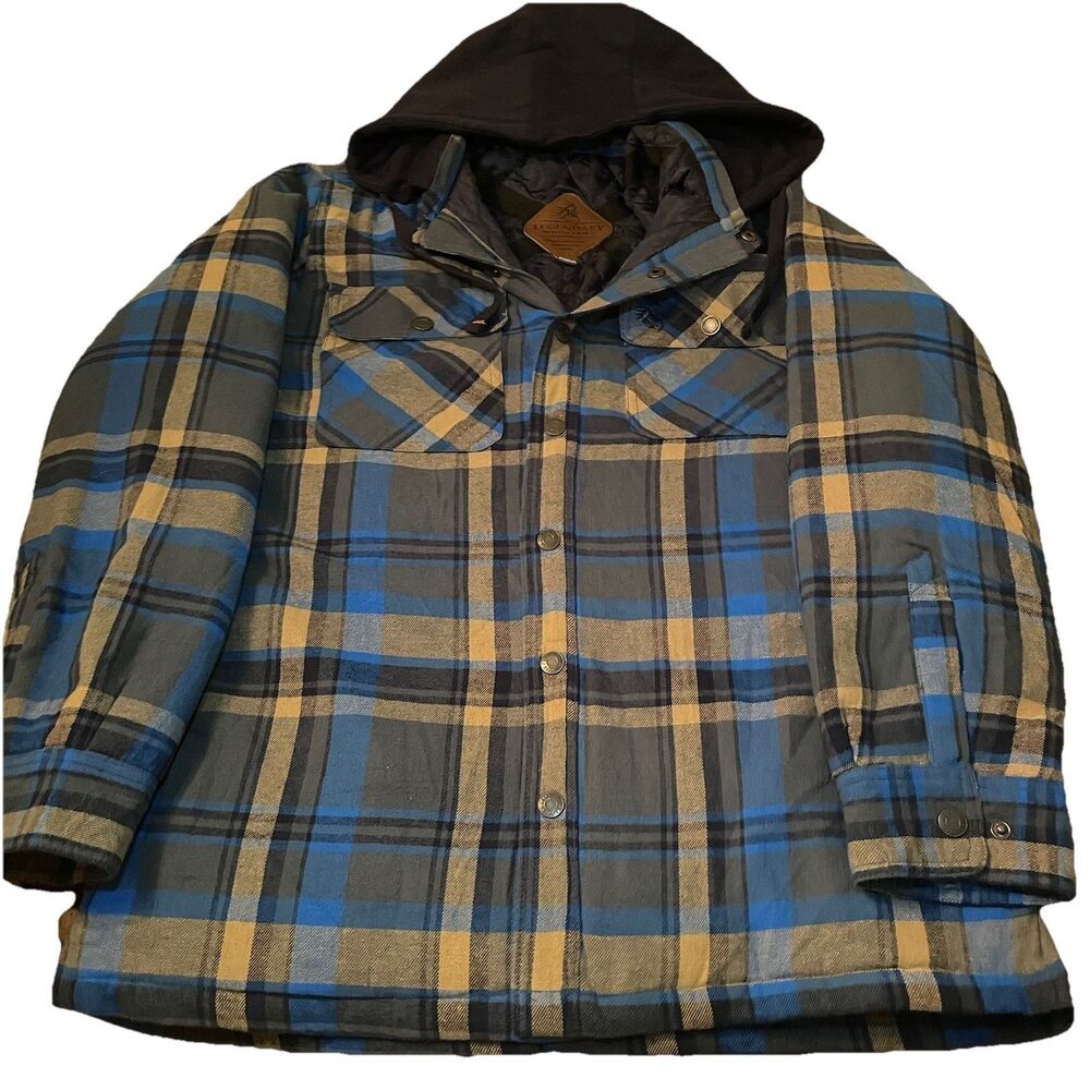 Legendary Whitetails XL Maplewood CCW Hooded Flannel Jacket Concealed Carry
